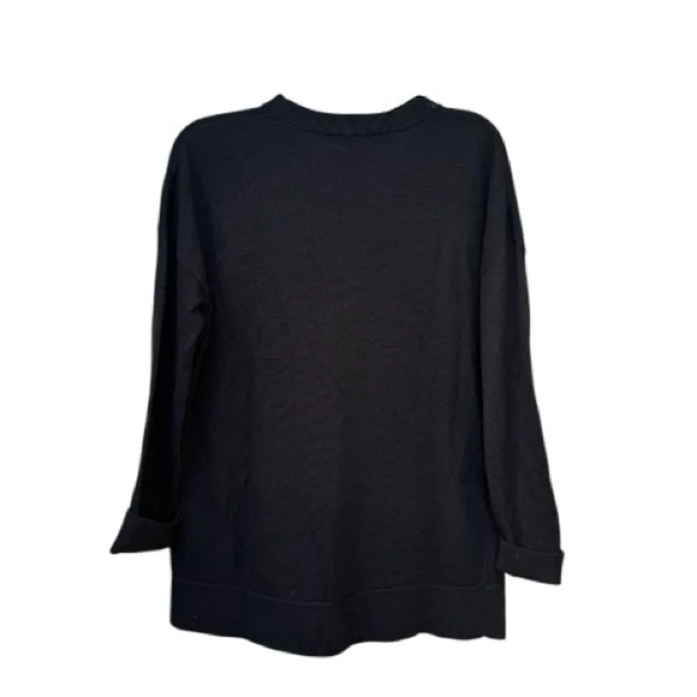 Kate Spade “Live Colorfully” Black Beaded Wool-Blend Sweater • Size S - Image 3