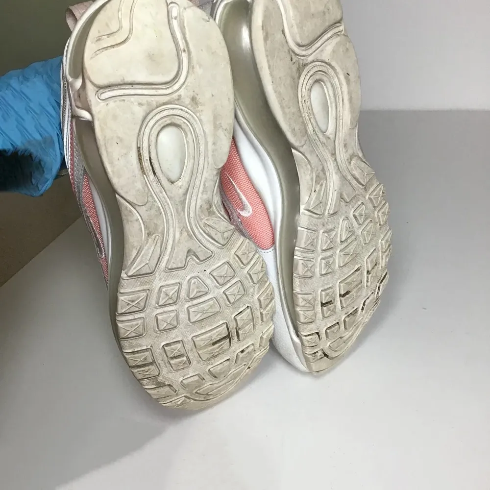 Nike Air Max 97 Summit White/ Coral  2019 Women’s Sz. 6.5 GUC (See Description) - Image 9