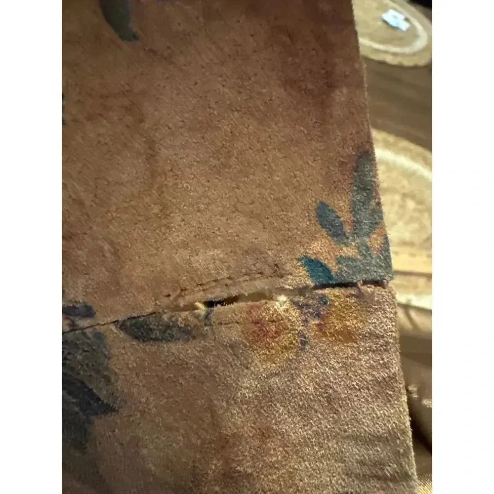 Provence D'Amour Floral suede blazer 10 on trend small flaw in button seem - Image 9