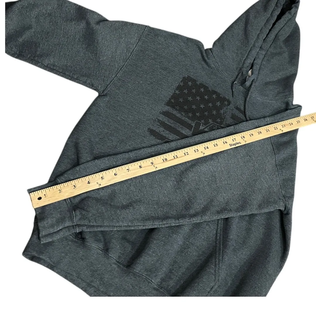 JEEP Unisex Medium American US Flag off road gray jeep  Hoodie heavy weight - Image 5