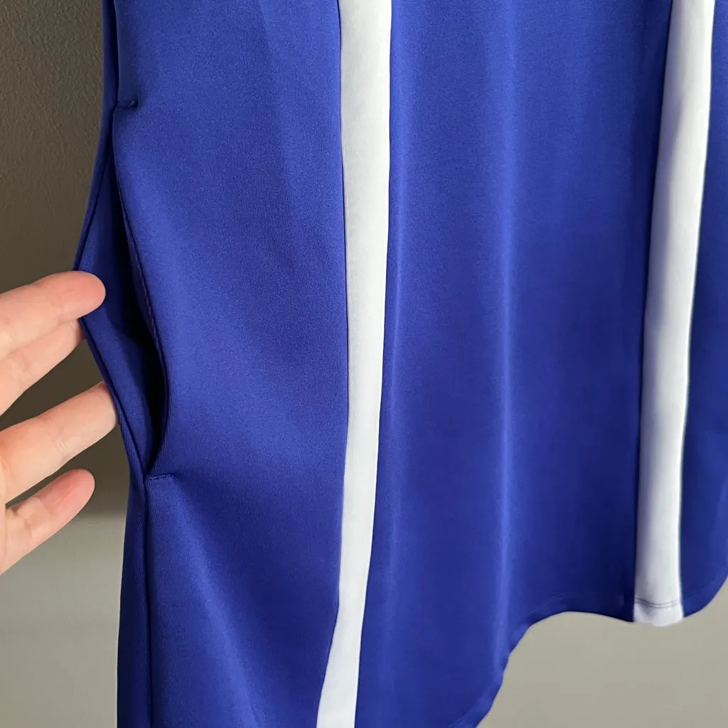 PGA TOUR Sleeveless Zip Front Golf Tennis Dress Blue Green Colorblock S - Image 4