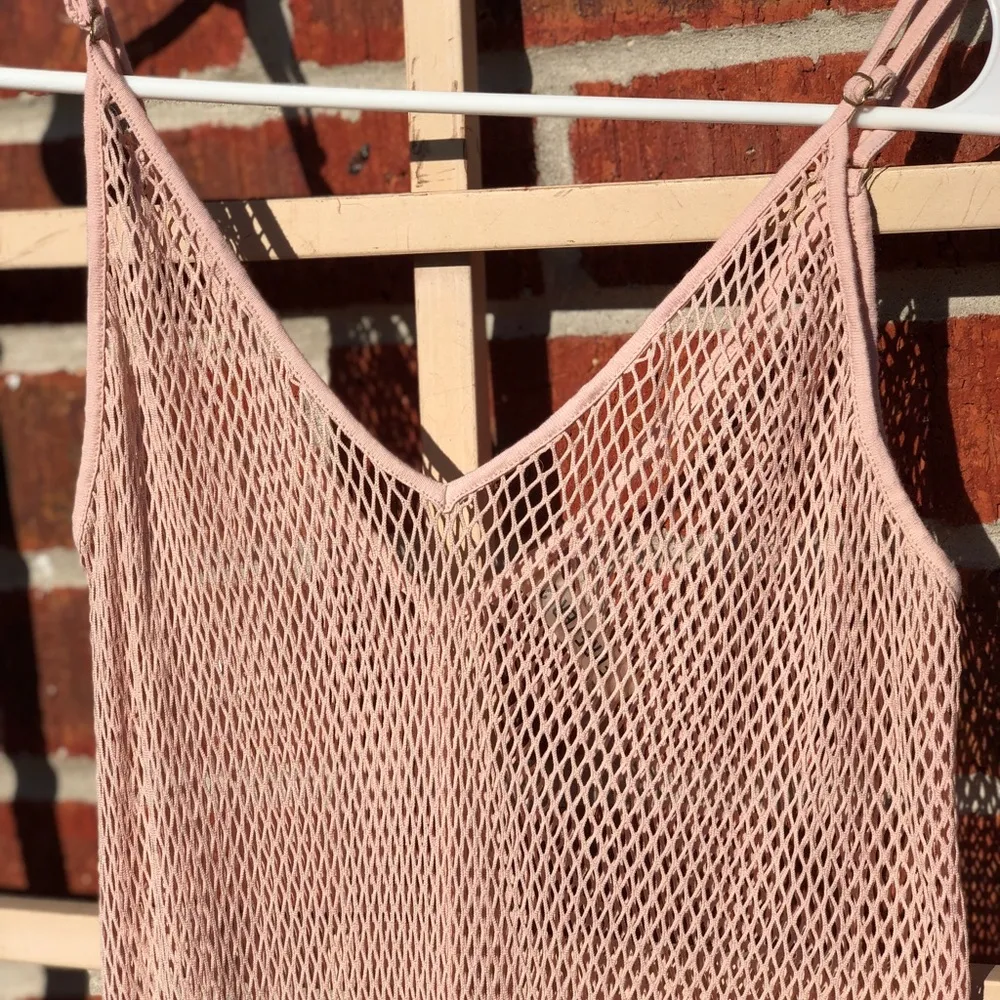 Beige Mesh Swim Coverup Maxi S - Image 2