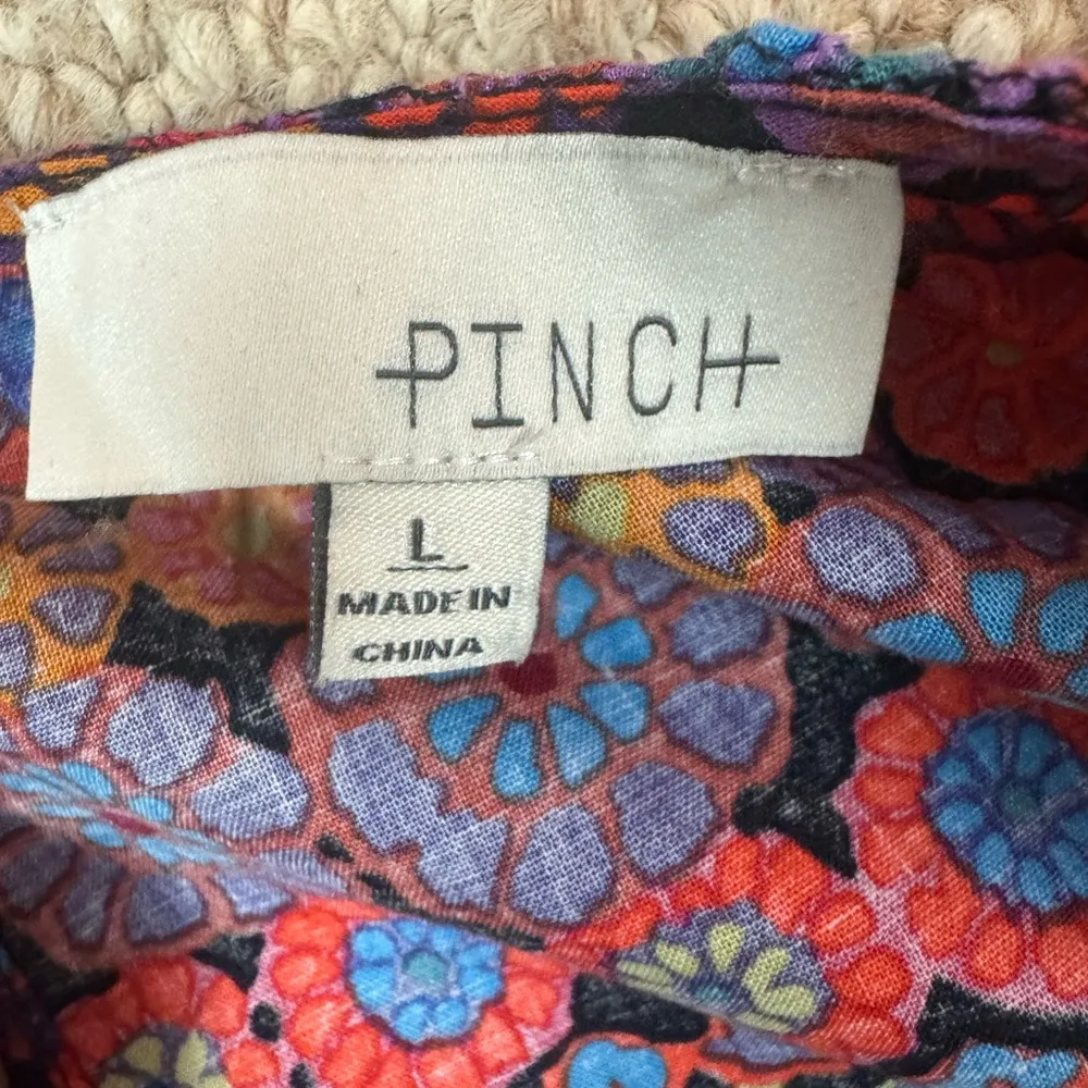 PINCH Floral Print Ruffle Cap Sleeve Midi Dress L. B29 Purple Size L - Image 10