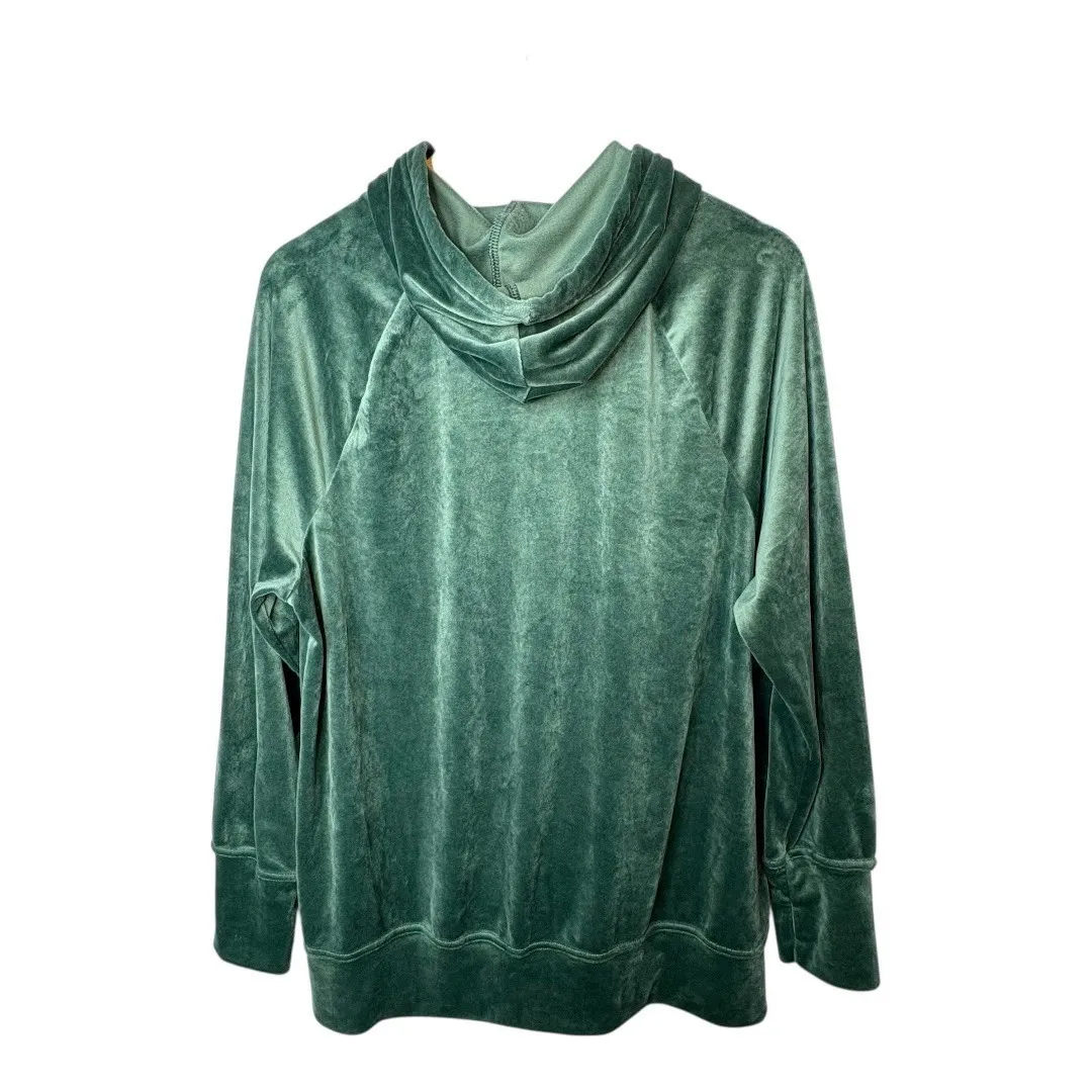 Offline by Aerie Green Velour Zip Up Hoodie Jacket Women‎ Size Medium - Image 7