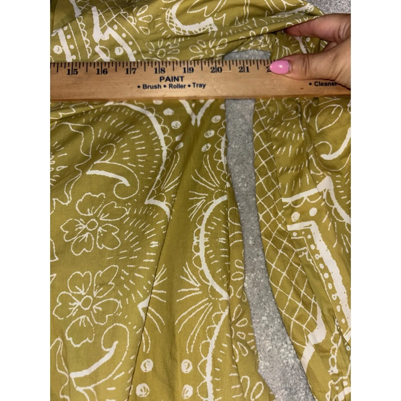 anthropologie dress long sleeve maxi full pockets‎ M V Neck Lined Green - Image 13