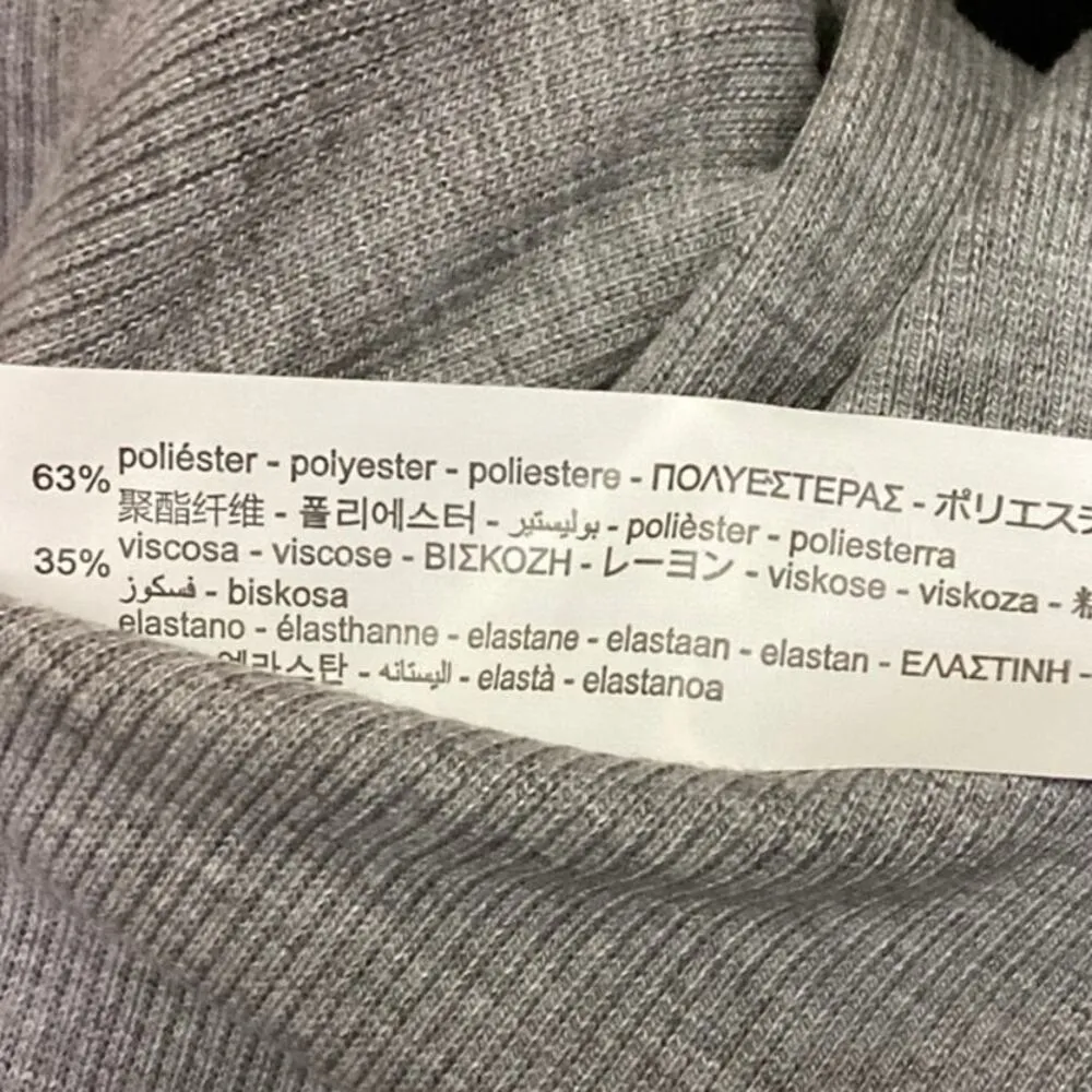 NEW Zara Grey Pearl Embellished Long Sleeve Stretch Crop Cardigan Sweater Top S - Image 4