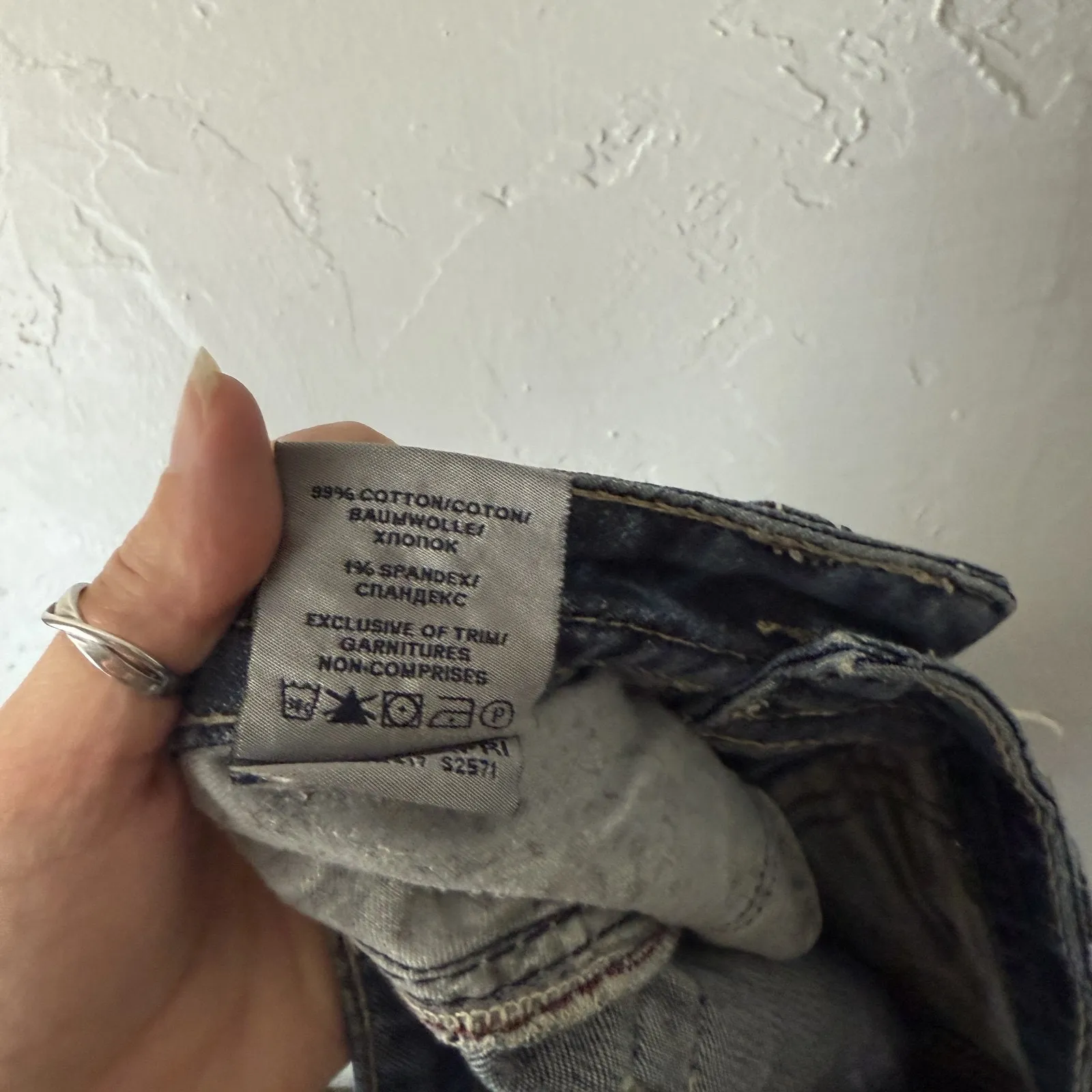 Silver Jeans Capri Jeans Womens 25 Natsuki Stretch Denim Straight Leg Stitching Blue - Image 11