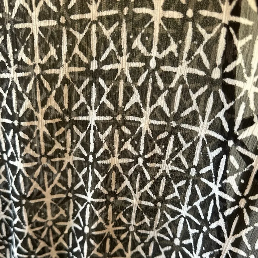 Kona Sol Small Oversized Striped Kimono Tribal Beach Swim Coverup Tunic Dress - Image 2