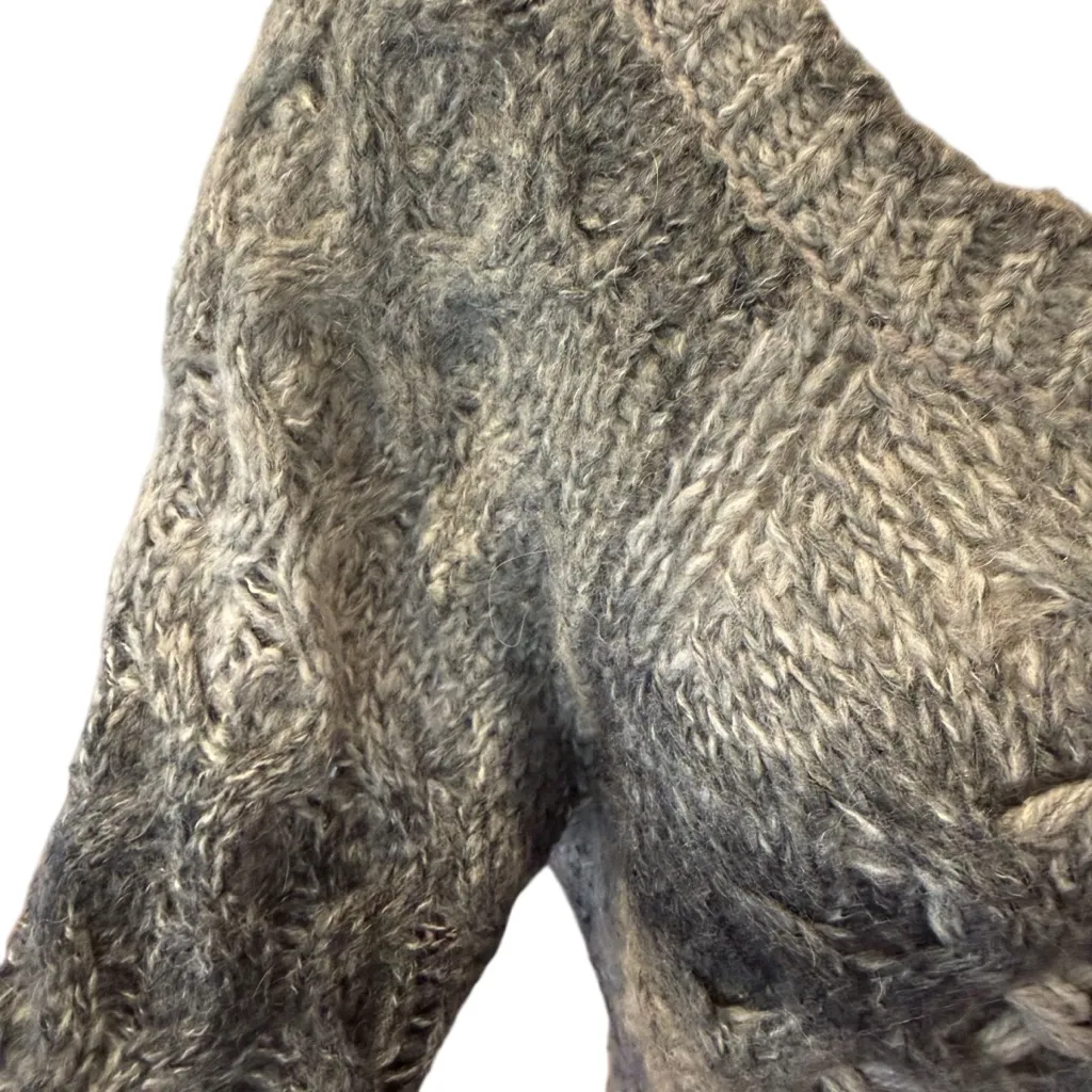 Sundance Gradient Gray Wool Blend Knit Sweater Size Large - Image 7