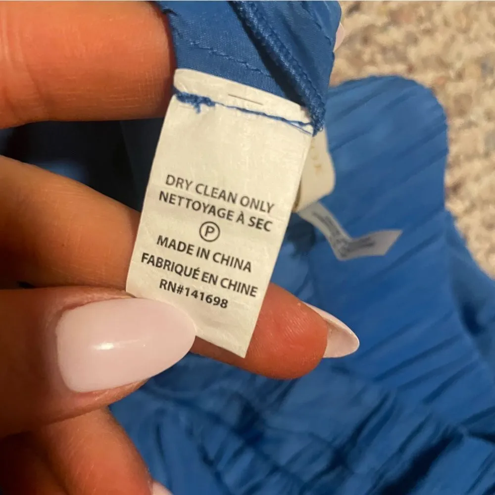 Ramy Brook Austin Blue Shorts Pleated Slinky Weave- Size XS - Image 8