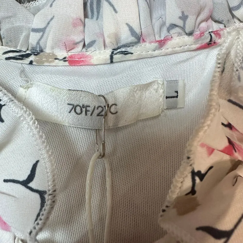 70/21 Pink Floral Print Tied Up Dress NEW - Image 4