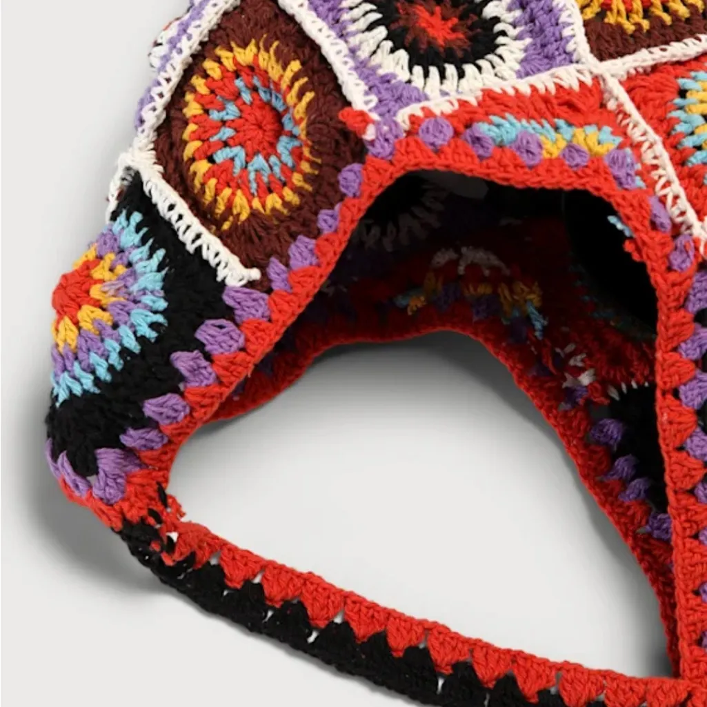 Lulus boho bae multicolored crochet tote Red - Image 3