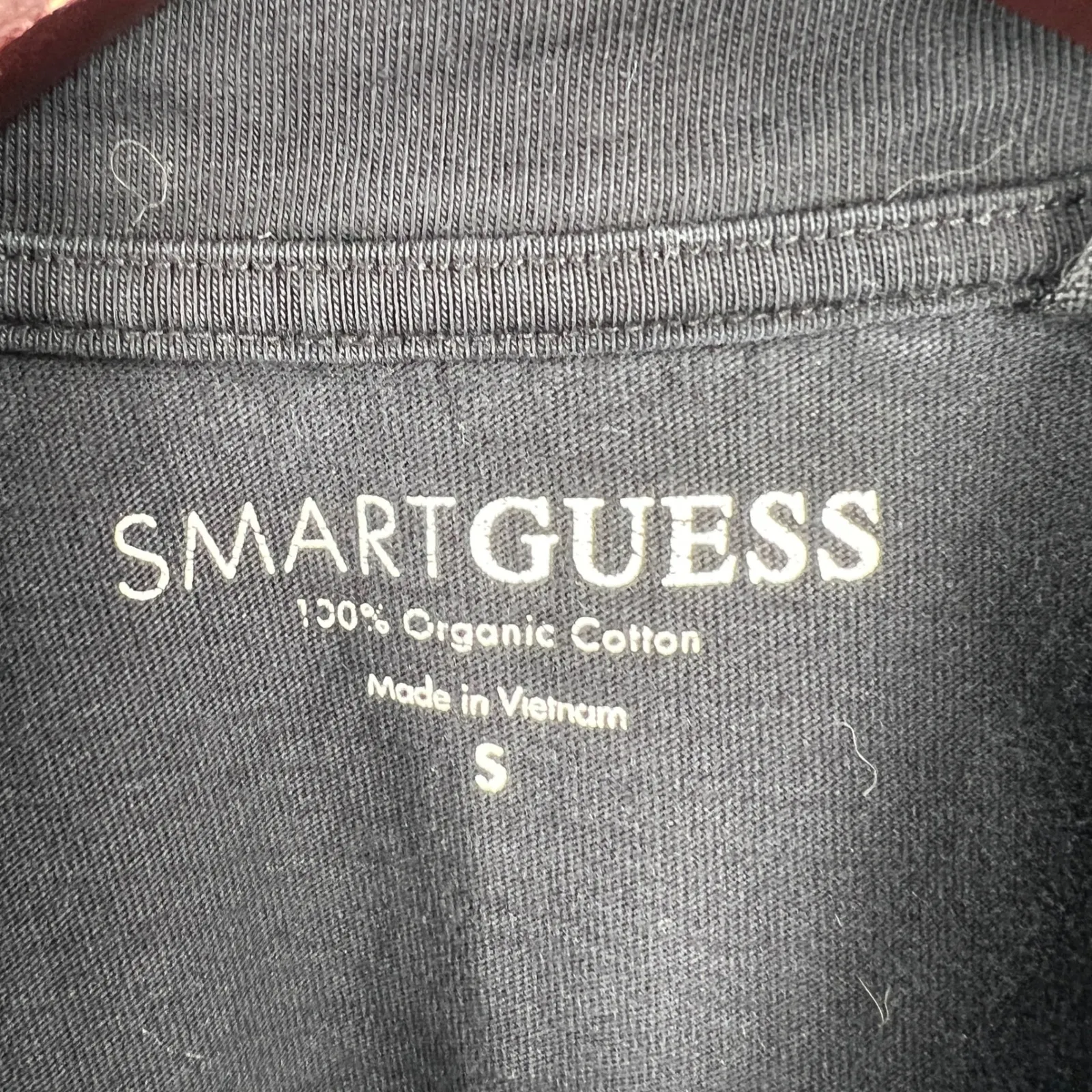 Guess Black Logo T Shirt Organic Cotton Short Sleeve Y2K Retro Top Womens S - Image 3