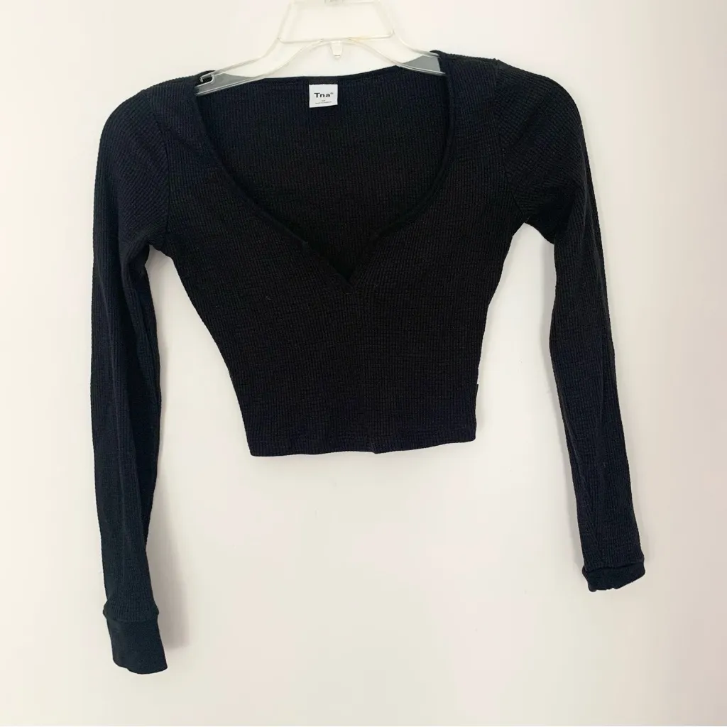 Aritzia TNA Waffle Scoopneck Longsleeve - Image 2