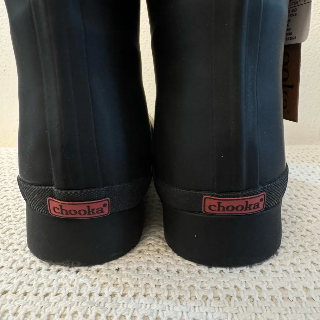 Chooka Women’s Delridge Black Waterproof Rain Boots Size 10W Mid Calf – New - Image 6