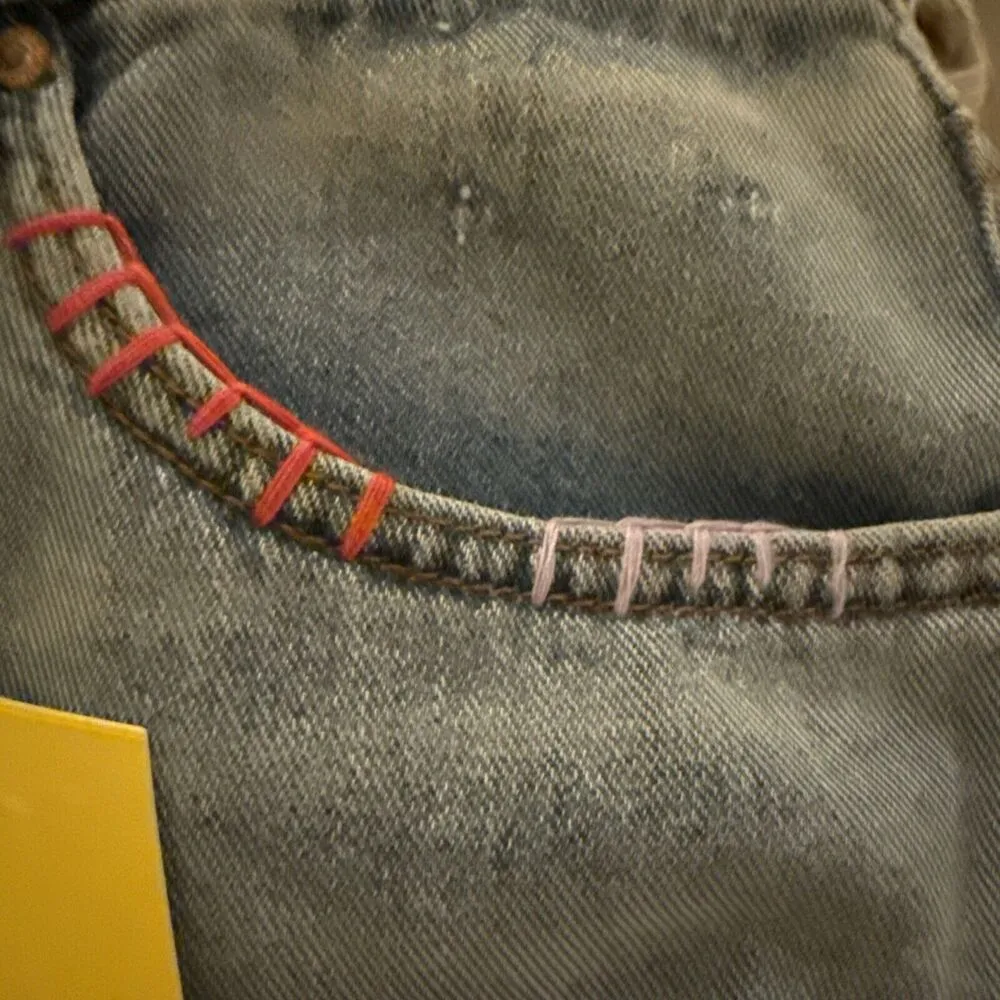 Circus NY Sam Edelman Size 26 Denim Jean Maxi Skirt Blue Calliope Back Slit NEW - Image 13