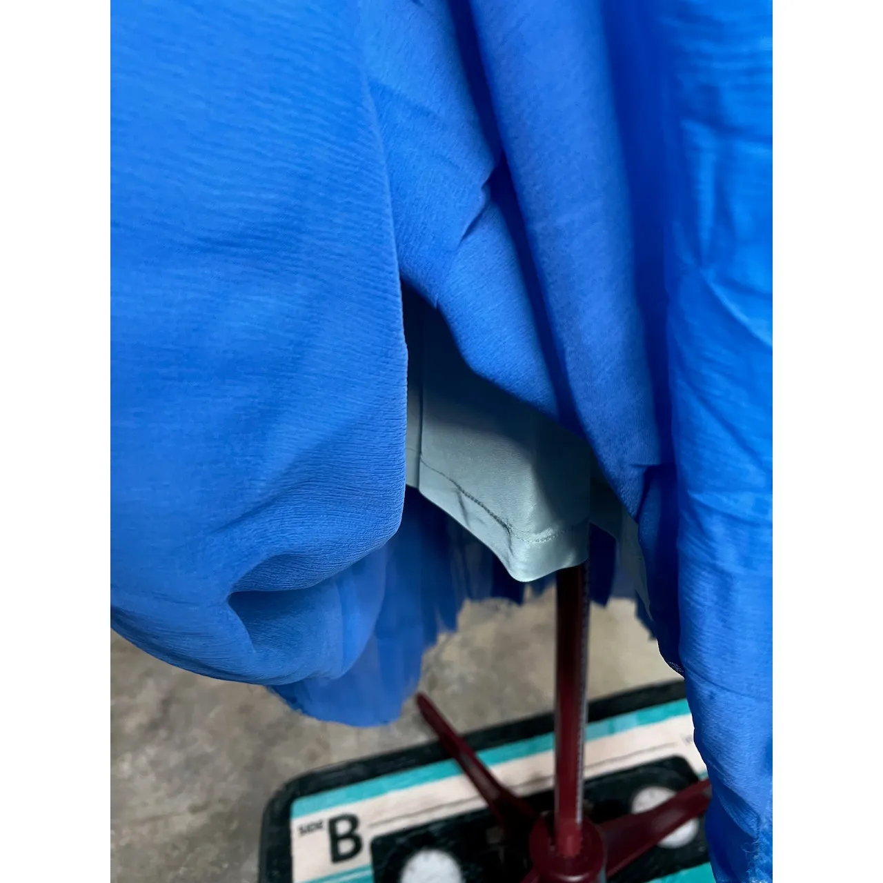 Dress formal midi dress blue green sheer skirt balletcore Size XL - Image 5