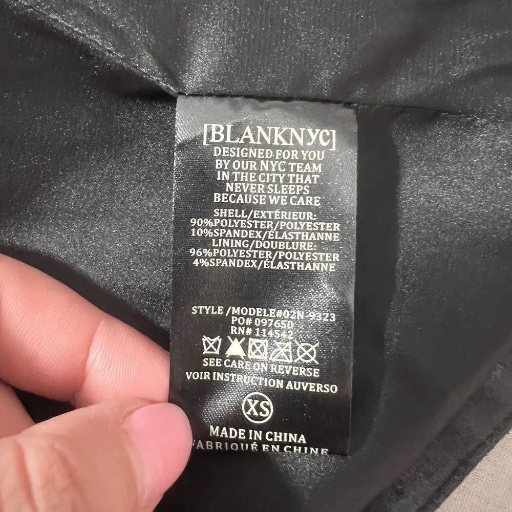 Blank nyc nwt black faux leather moto asymmetric zipper jacket size xs - Image 9