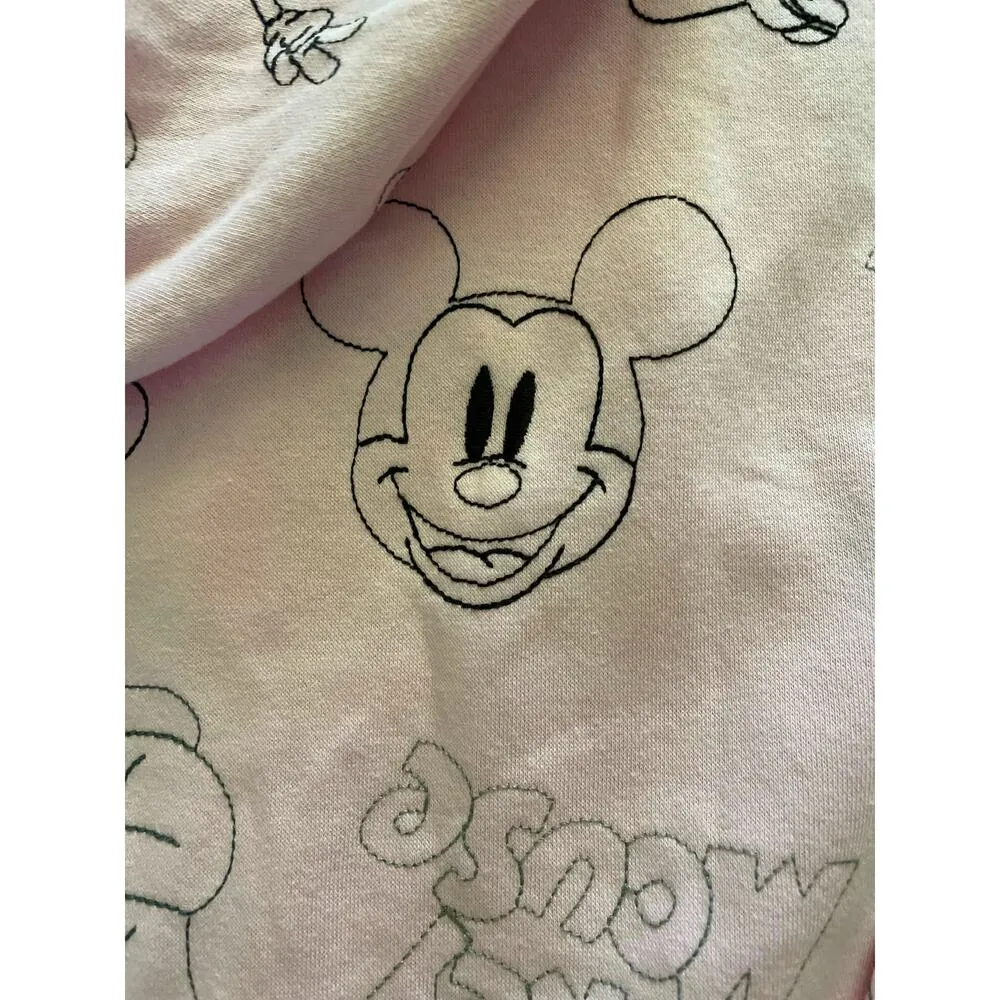 Disney Mickey Mouse Licensed Embroidered Pink Jacket size Medium - Image 5
