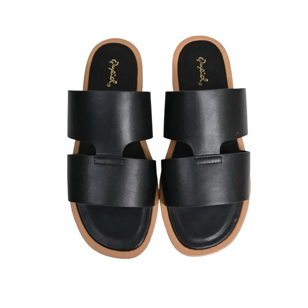 Qupid Womens 10 Slip On Black Sandal Slide NWOB - Image 4