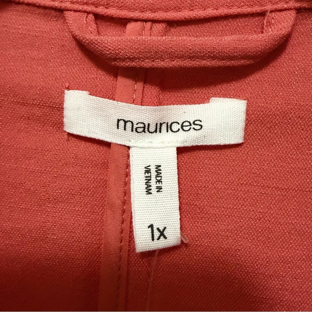 Maurices Single-Button Blazer Coral 1X NWT - Image 7