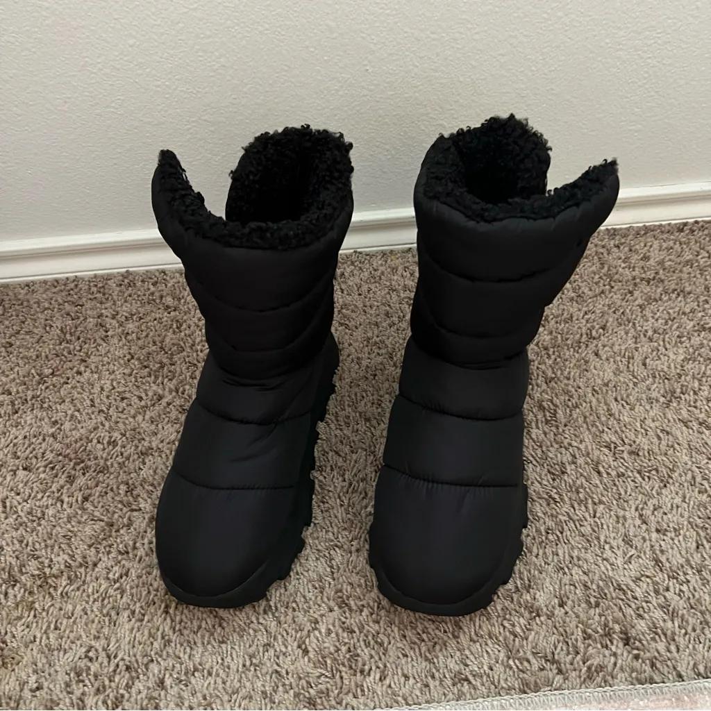 Zara Faux Fur Lined Quilted Ankle Boots NWT - Image 3