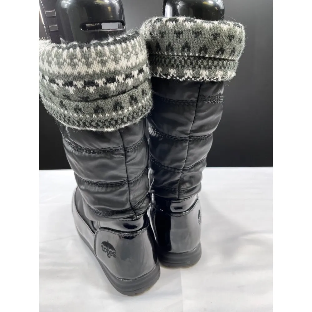 Totes Womens Waterproof Winter Boots SKU 7509 Size 9 Black - Image 5
