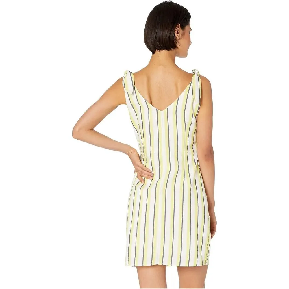 Cupcakes and Cashmere Marguerite Striped V-Neck Tie Shoulder Mini Dress - Image 3