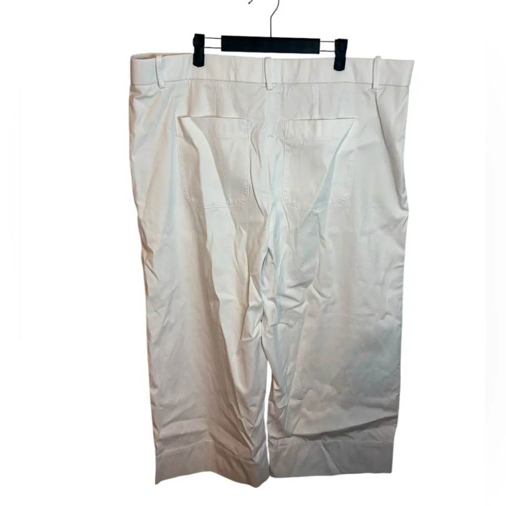 Spanx White Wide Leg Twill Stretch Pants - Image 4