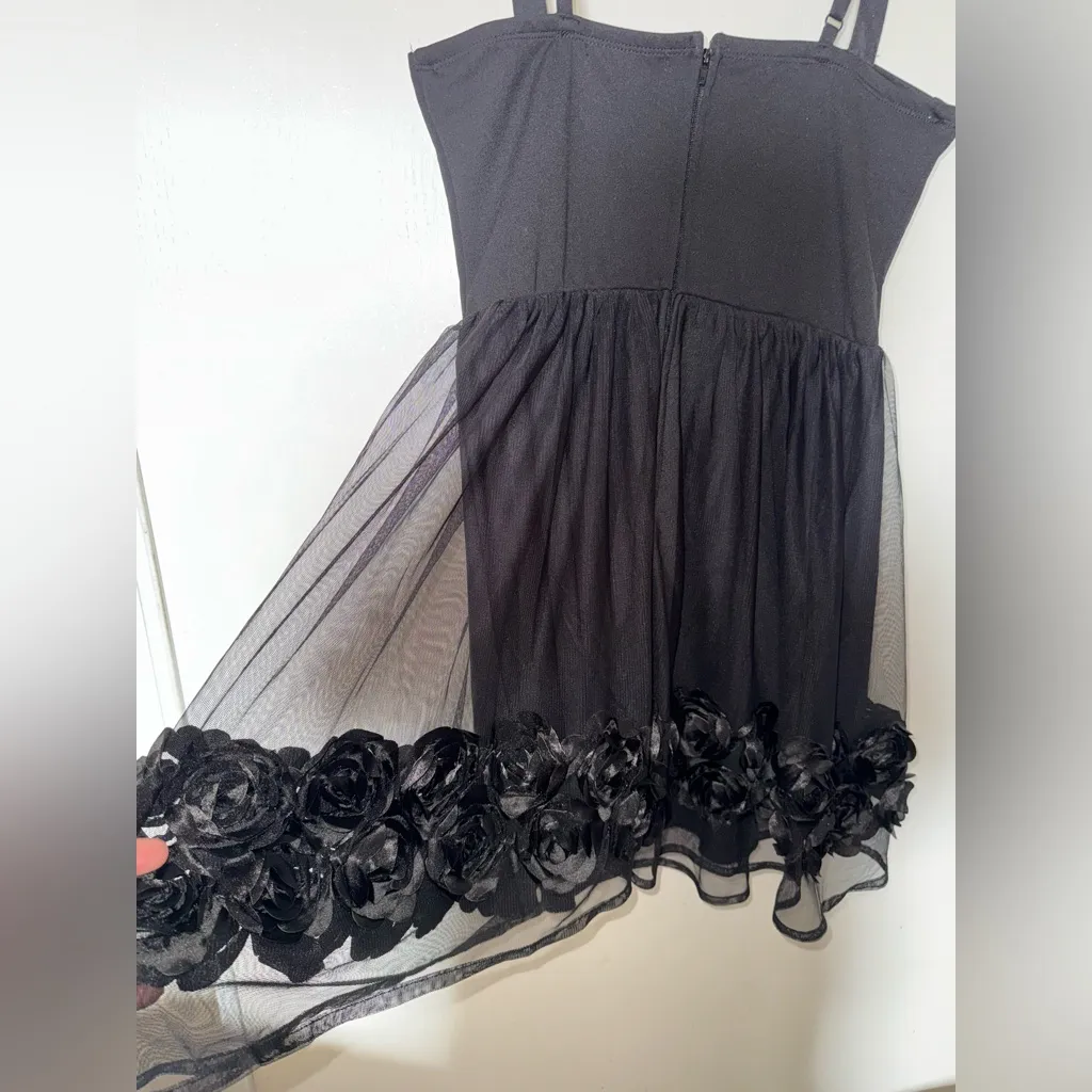 Trixxi Black Floral Mini Dress - Image 3