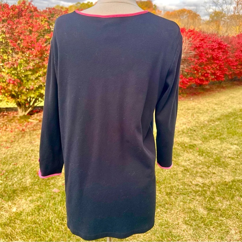 Vintage Yi Lin Embroidered Tunic Knit Top Pink Size L - Image 12