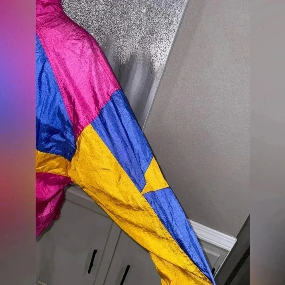 2/$10 Vintage Pink Milano Sport 90s Jacket Purple Size L - Image 4