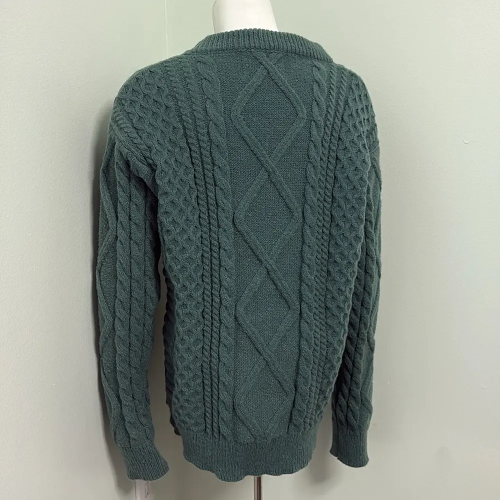 Aelfric Eden Womans Green Heavy Knit Sweater Soft Long Sleeve M Long Sleeve - Image 8
