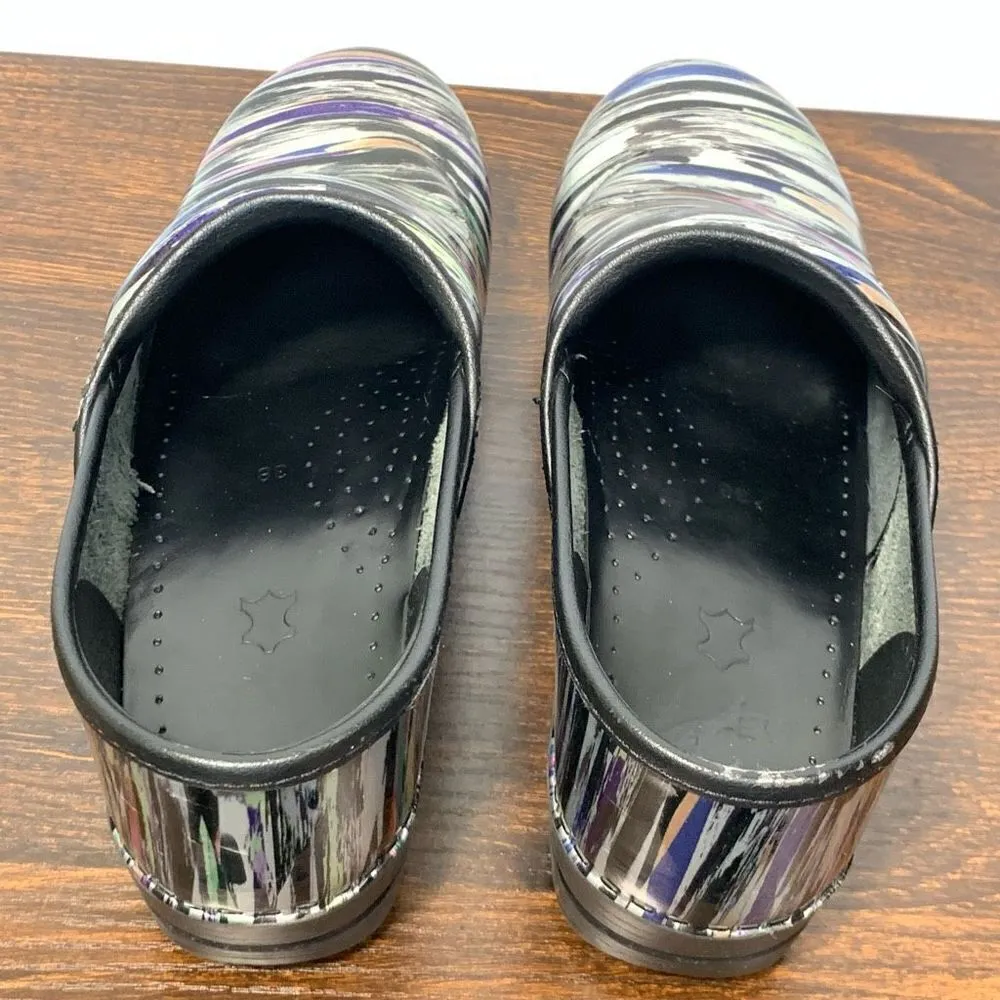 Dansko Women's Striped Patent Leather Professional Clogs Multicolor Size 38 - Image 5