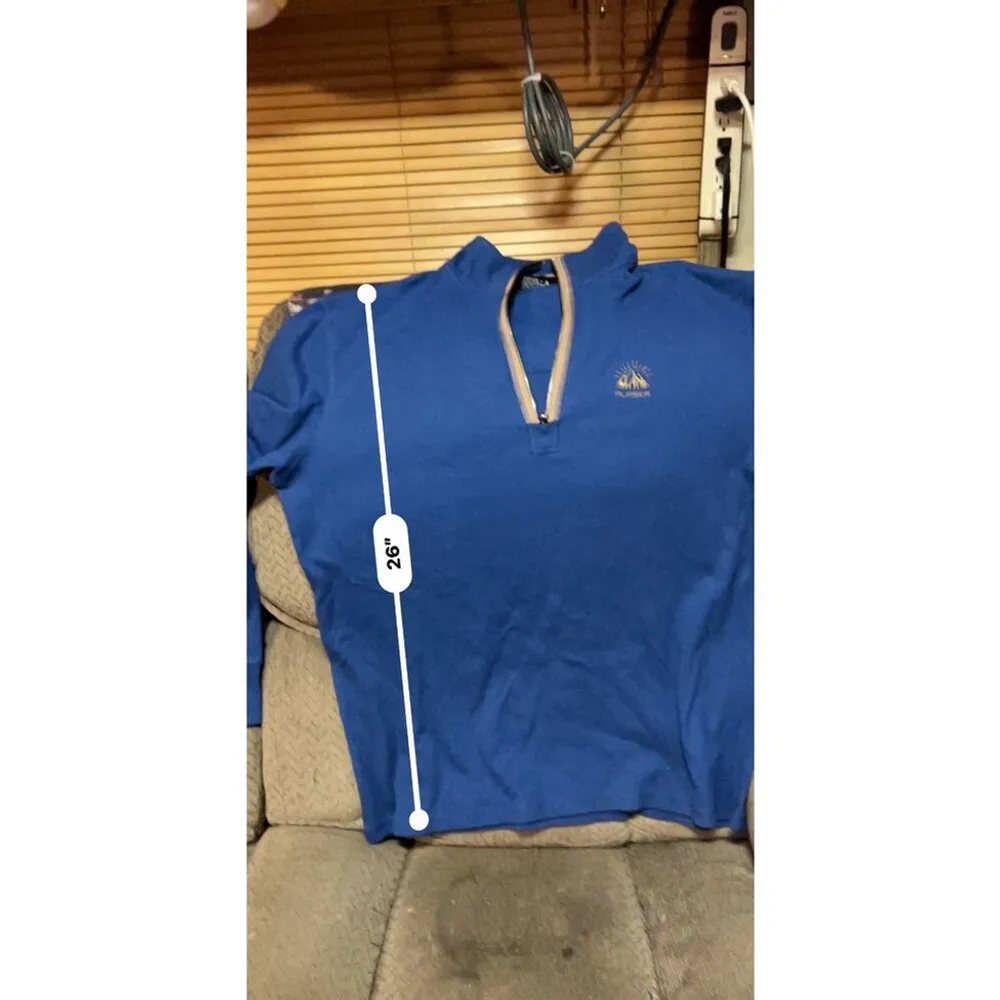 Alaska Blue Quarter Zip Pullover L Cotton Blend Size L - Image 7