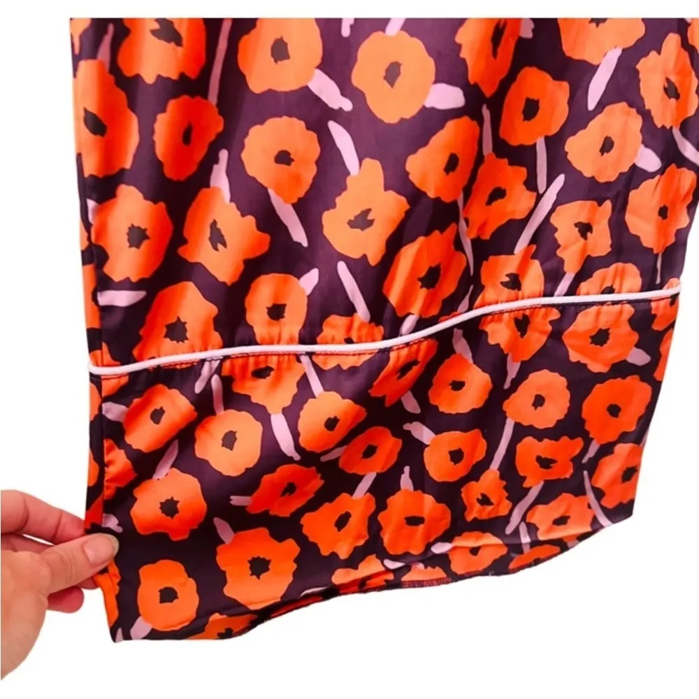 ANTHROPOLOGIE HUTCH PRINTED ORANGE PURPLE WIDE LEG PANTS SIZE MP - Image 14