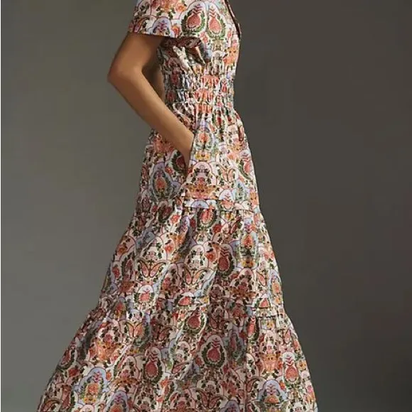 Anthropologie Somerset Floral Paisley Maxi Dress size 2x - Image 3