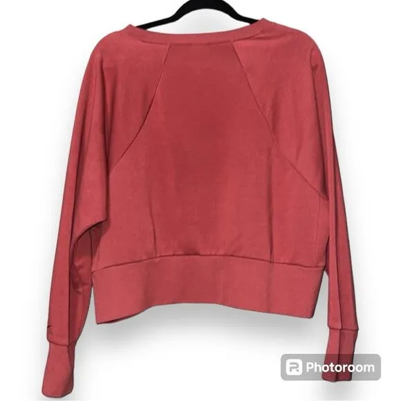 Women's size large Nike Sportswear Embossed Logo Cropped Crewneck Fashion Casual - Image 2