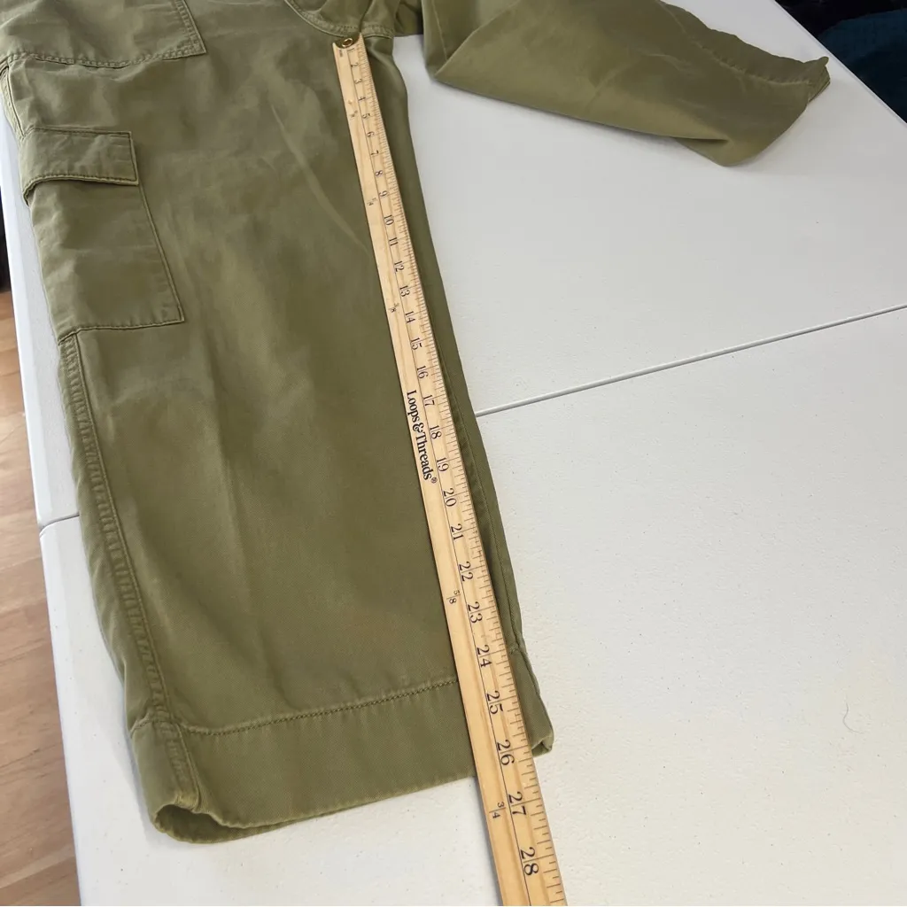 Boden Olive Green Cotton Cropped Cargo Trouser Pants Size 10 - Image 15