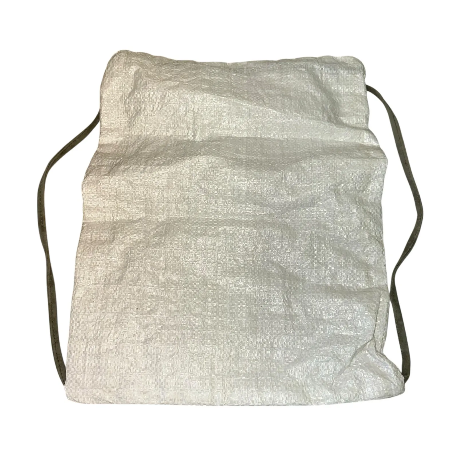 Beba Reusable Woven Backpack White & Green - Image 3