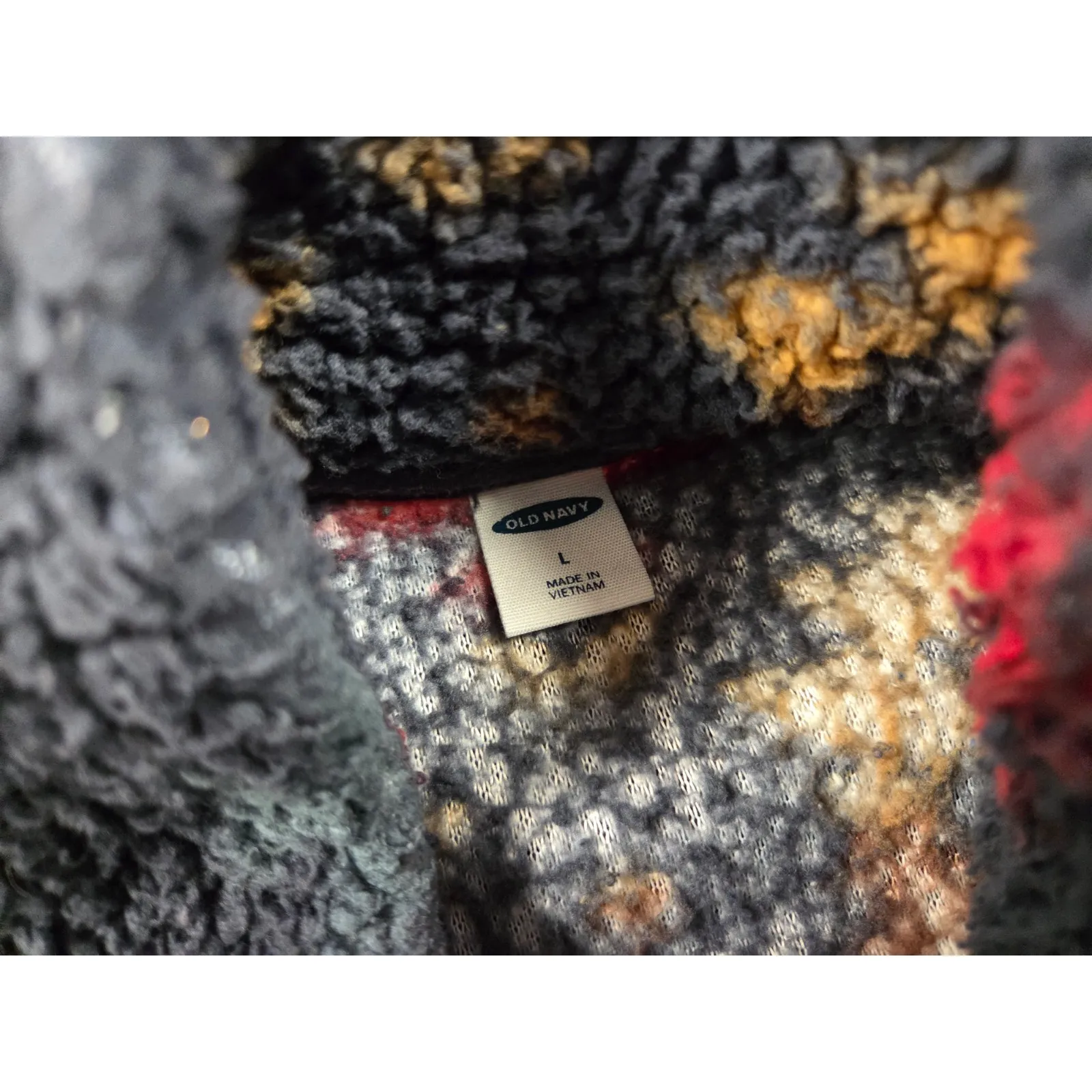 Old Navy Southwest Relaxed Cozy Sherpa Logo Half-Zip Sweatshirt Size Large - Image 5