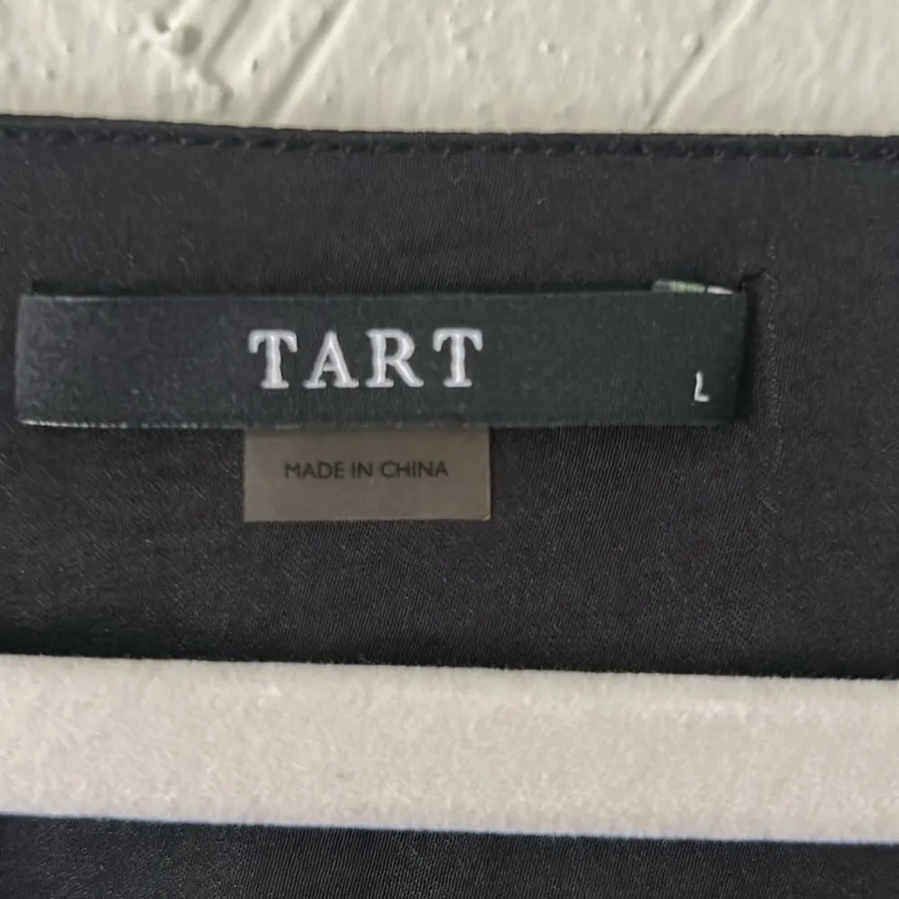 Tart Black Cut Out Satin Button Down Long sleeve Blouse - Image 2