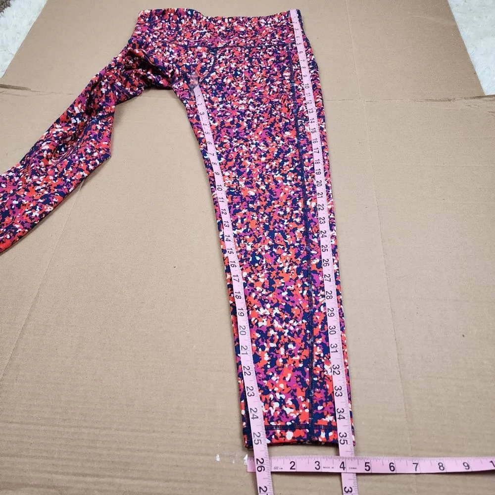 Ideology Compression Side-Pocket Cropped Leggings Multicolor Abstract Pattern M - Image 8