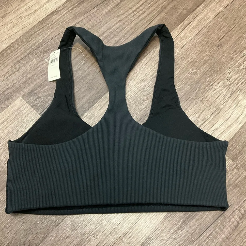 American Eagle Aerie Offline Ribbed Racerback Sports Bra Size Medium In Black ' - Image 2