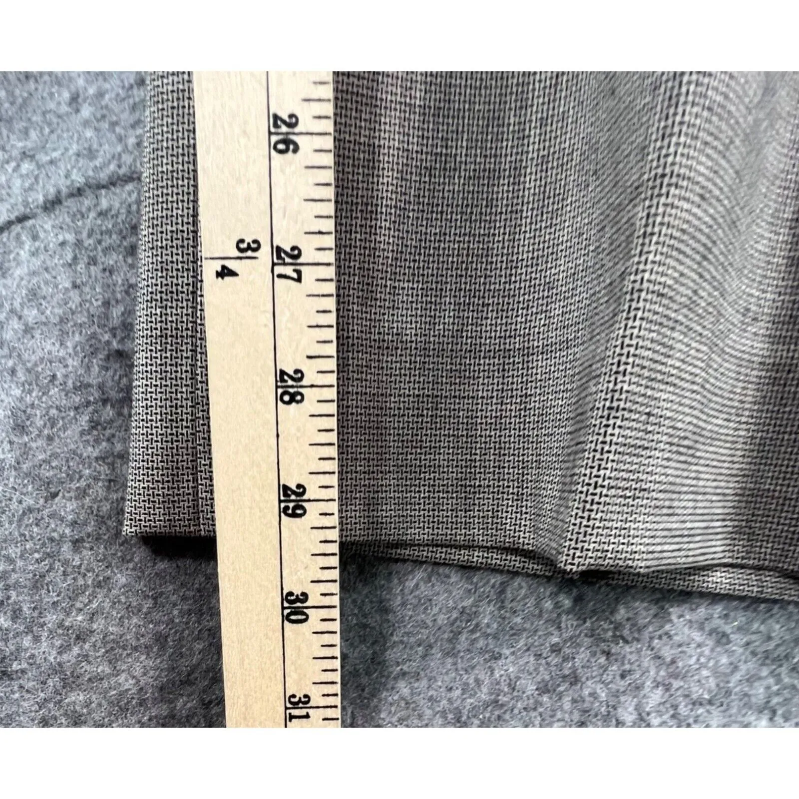 Pendleton Trouser Pants Womens 12 Brown Wool Herringbone Savvy Stretch Classic - Image 8