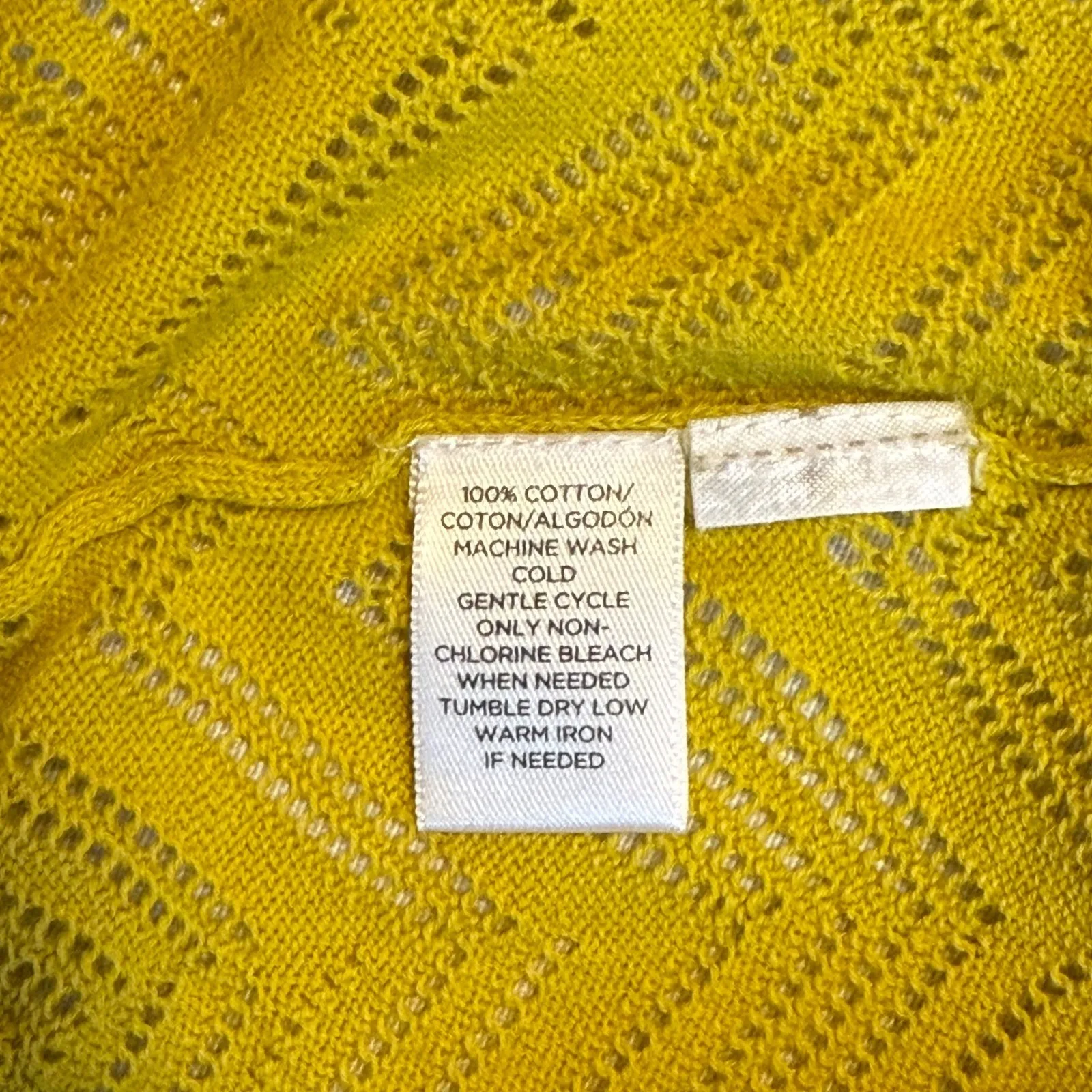 LOFT Yellow Chevron Knit‎ Cotton Sweater Size S Trendy Workwear Career Blouse # - Image 6