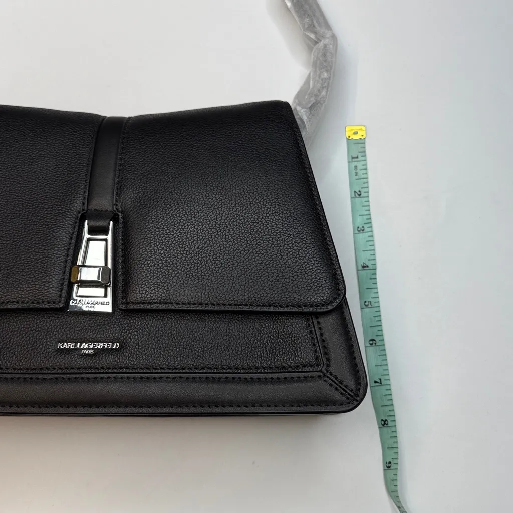 KARL LAGERFELD PARIS Mercerie Medium Leather Satchel Bag - Image 11