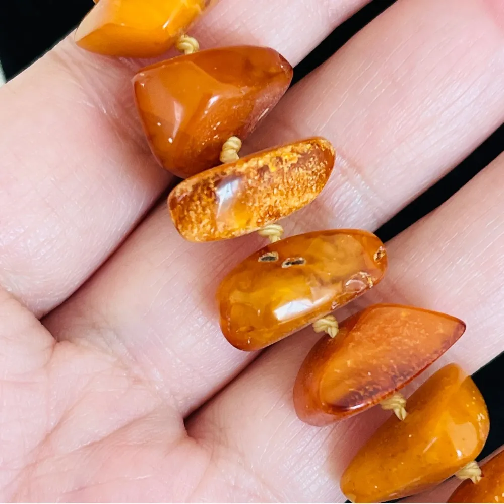 Antique Natural Baltic Amber Necklace 80g As is - Image 2