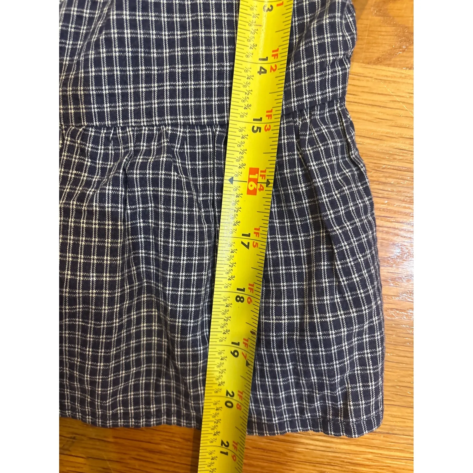 NWT Princess Polly Verah Tie Up Puff Sleeve Navy Check Peplum Top US 4 - Image 6