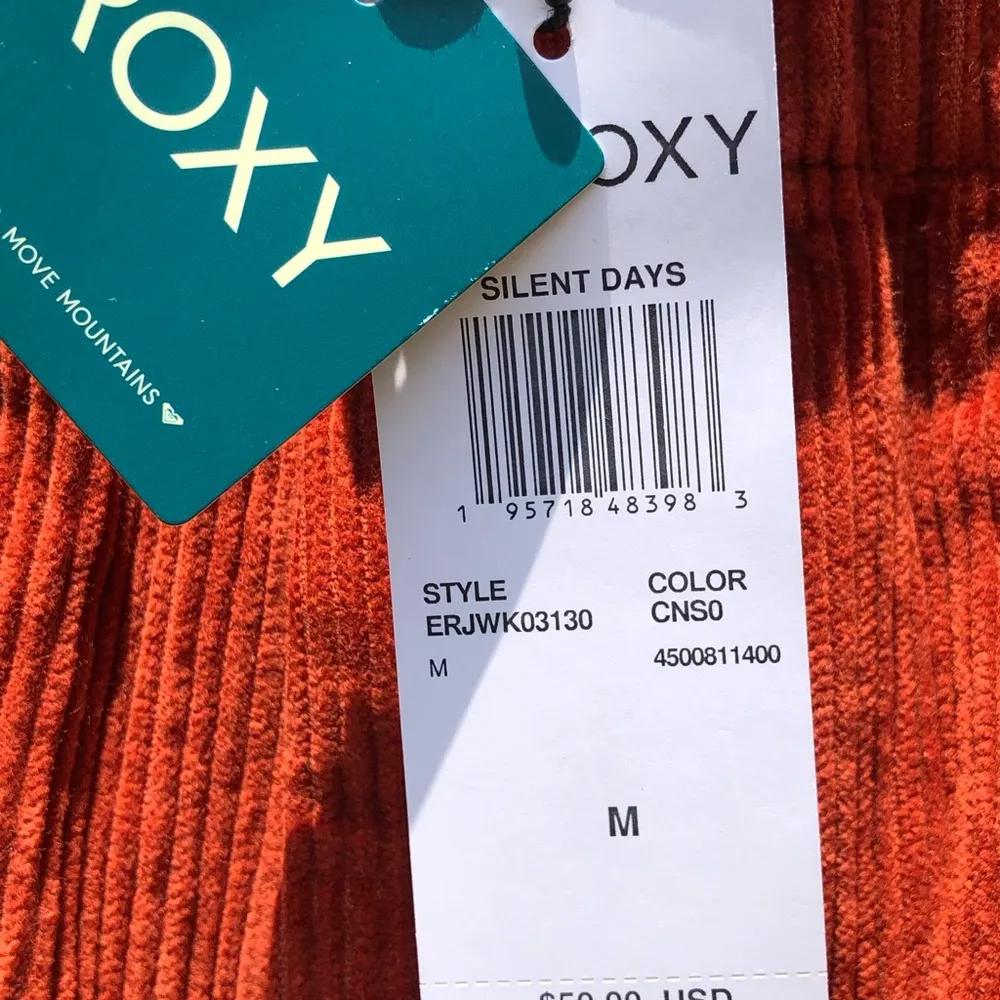 Roxy Silent Days Rust Corduroy Skirt M - Image 4